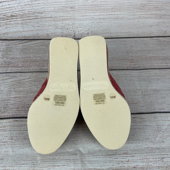 Vince Camuto Bailah Womens Sz 6M Platform Sandals Tapue Red Morccan - Picture 9 of 11